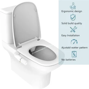 Non-Electric Bidet Attachment with Retractable Nozzle
