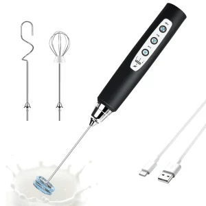 Penzio™ Premium Rechargeable Black Milk Frother